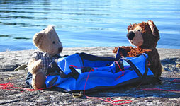 Teddy bears going campiing in the archipelagos